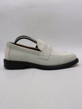 Aime Leon Dore Men's 10 White Cream Leather Penny Loafers Slip-On Casual Shoes